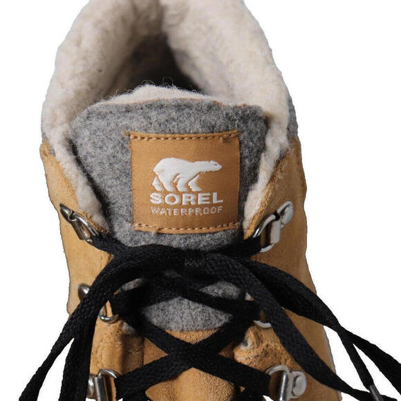 Sorel Women's 6 Tan Leather Waterproof Lace Up Winter Boots Faux Fur Solid - Picture 6 of 9